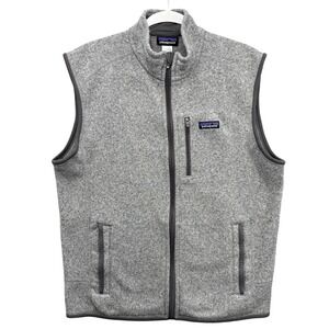 Patagonia Sweater Vest Mens Large Gray Full Zip Better Sweater Fleece Outdoors